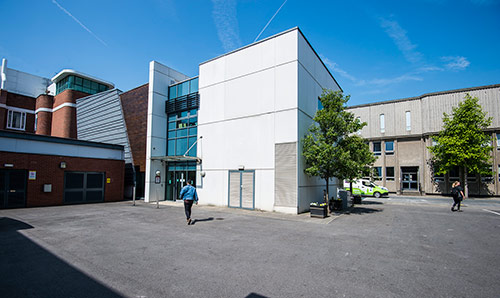 Entrance to the electroacoustic building